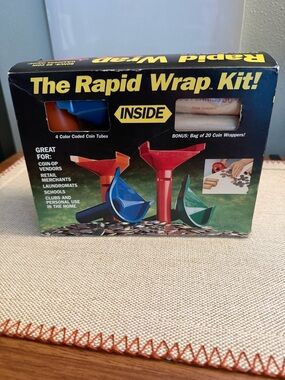 Coin Wrapping Funnels - Blue, Red, Green, Orange